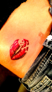 Lips tattoo