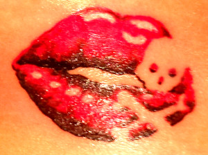 Kiss Tattoo Close-up