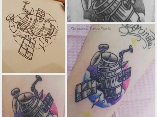 Satellite Space Tattoo