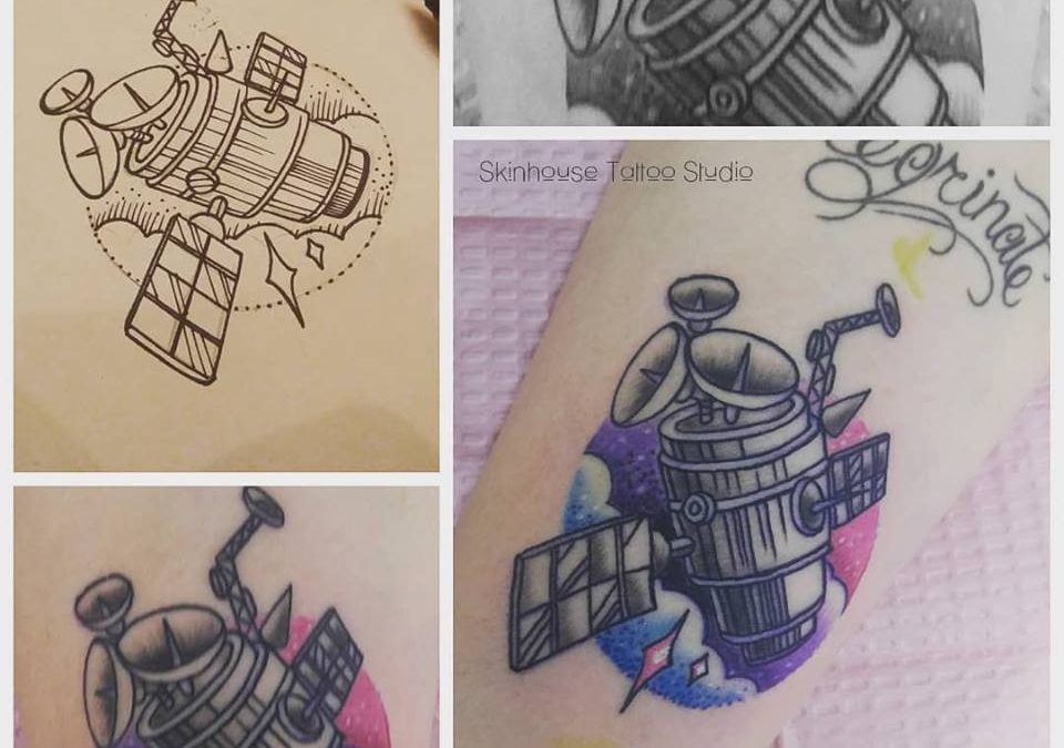 Satellite Space Tattoo