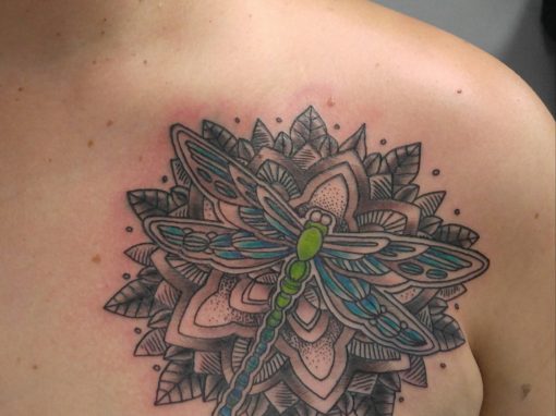 Dragon Fly Mandala Tattoo Longmont