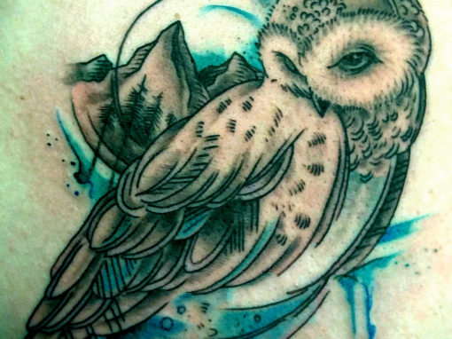 Snow Owl Tattoo Longmont