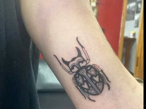 Love Bug Line Tattoo